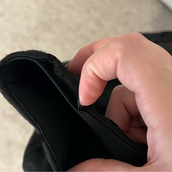 Black Pencil Skirt with Polka Dot Pattern - Picture 4 of 4